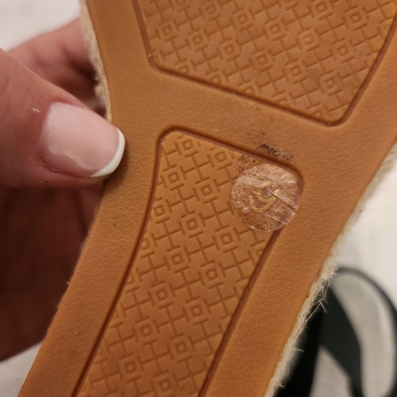 Tory Burch Navy Blue Baily Wmen's Blnsvy Blue Espadrille Sandals Size 9 - Picture 5 of 15